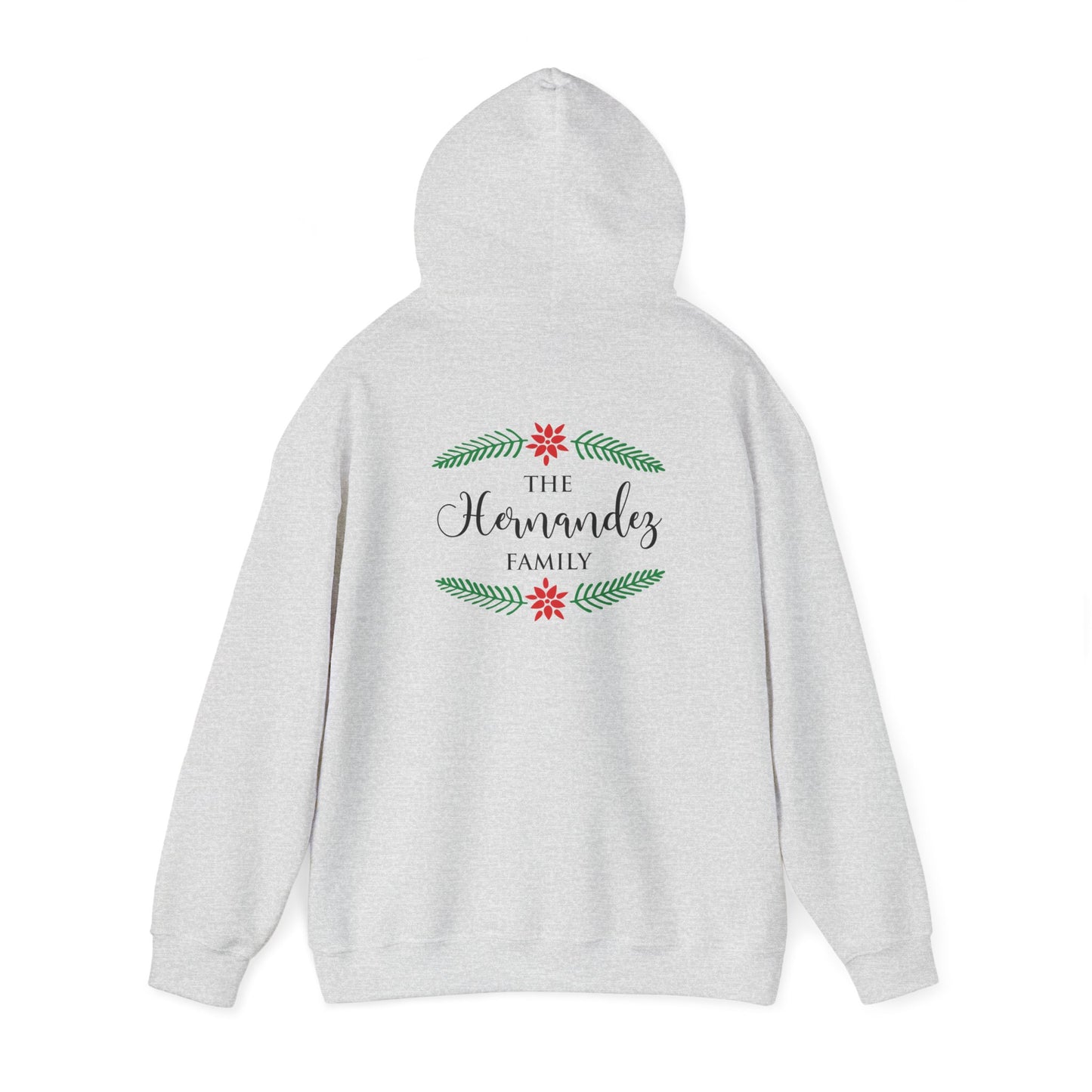 Unisex Heavy Blend Hooded Sweatshirt Christmas Design 2024 - Family with Custom Name