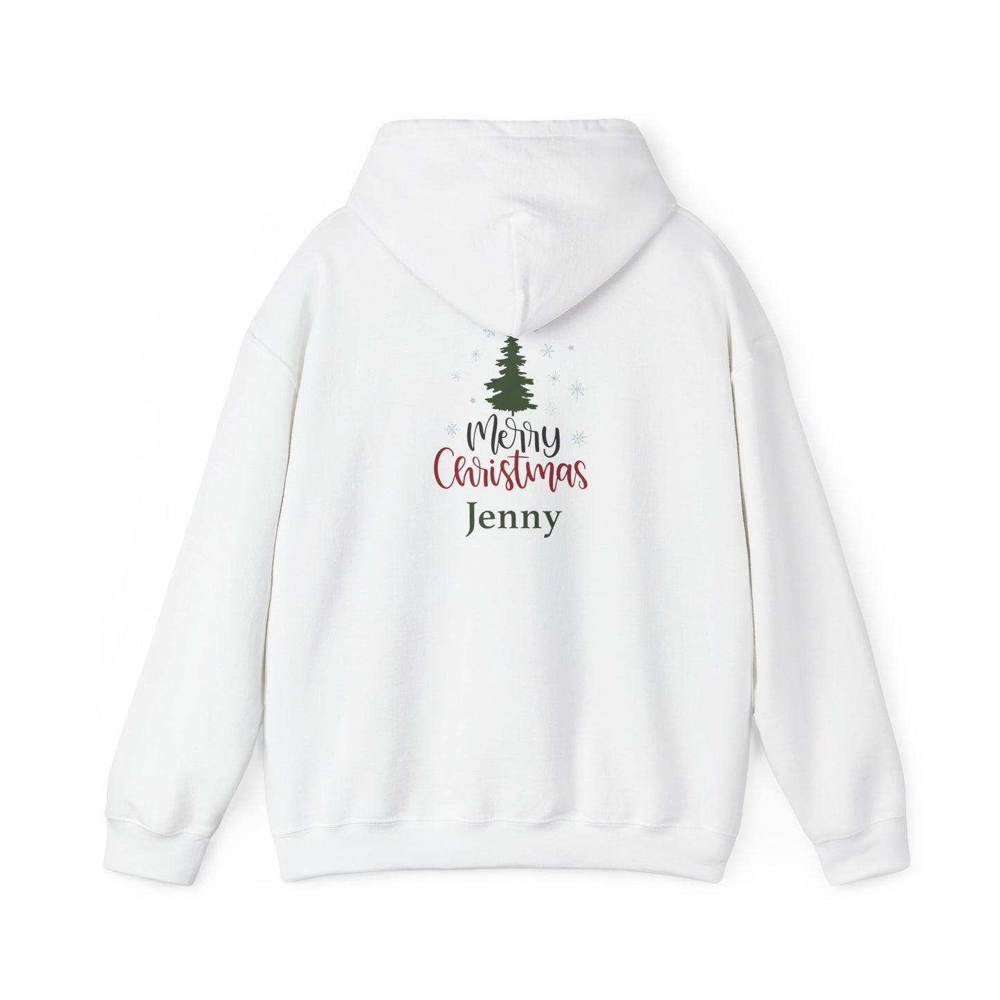 Unisex Heavy Blend Hooded Sweatshirt Christmas Design 2024 - Merry Christmas Tree with Custom Name