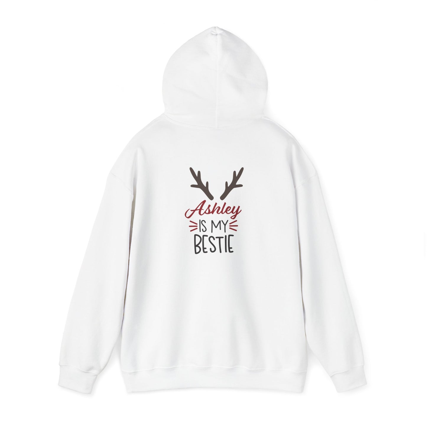 Unisex Heavy Blend Hooded Sweatshirt Christmas Design 2024 - My Bestie with Custom Name