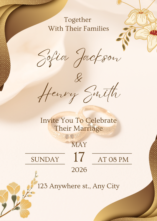 Wedding Invitation Card Digital Template 3