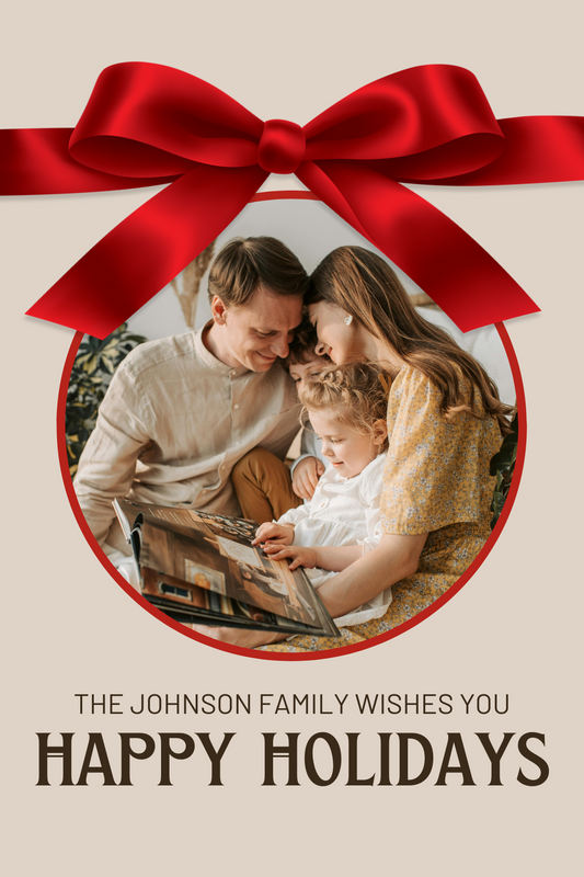 Christmas Card Custom Photo Digital Template 3