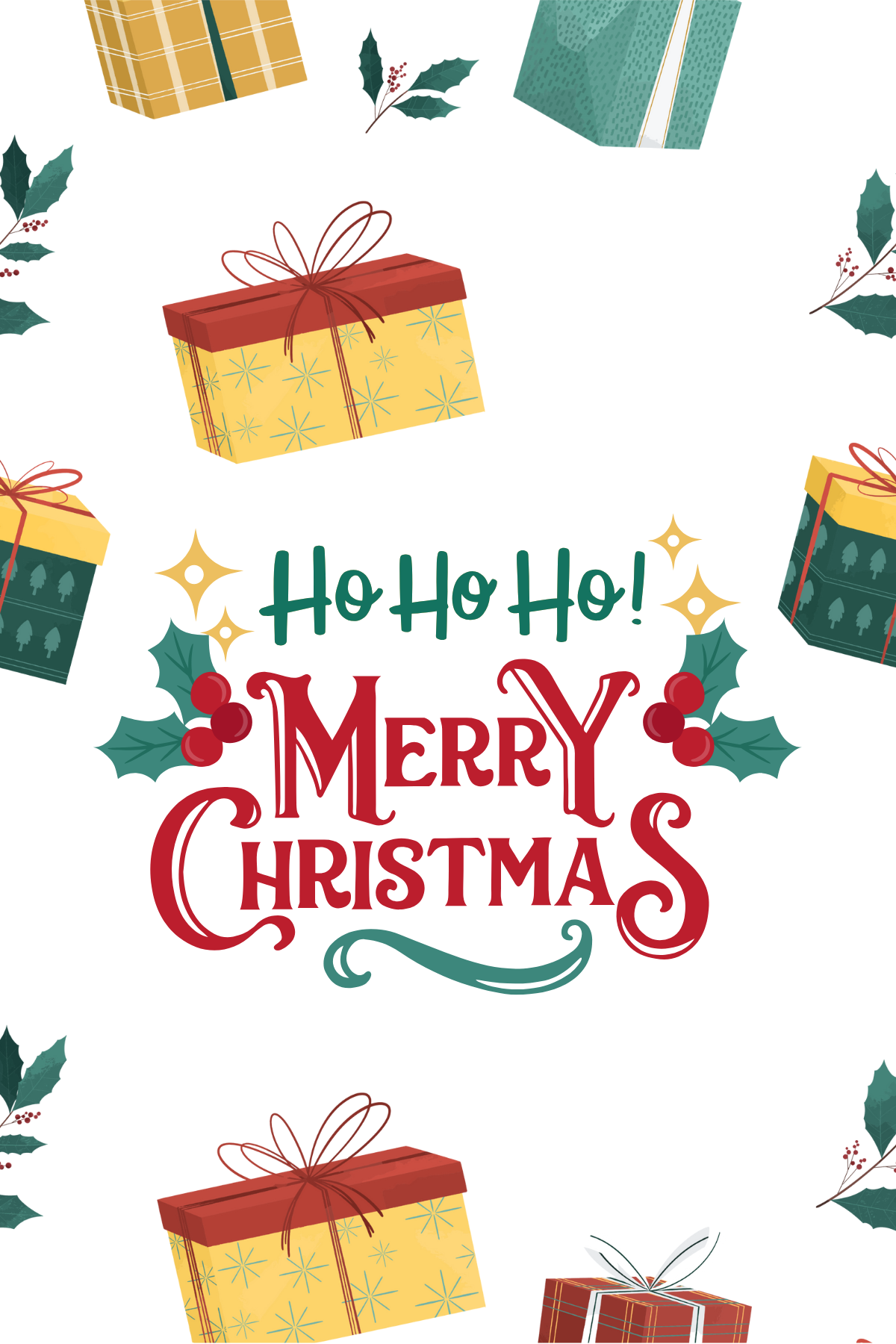 Christmas Card Digital Template 3