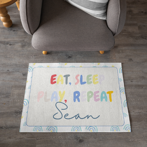 Area Rugs -  Playroom Quotes Personalized Area Mats