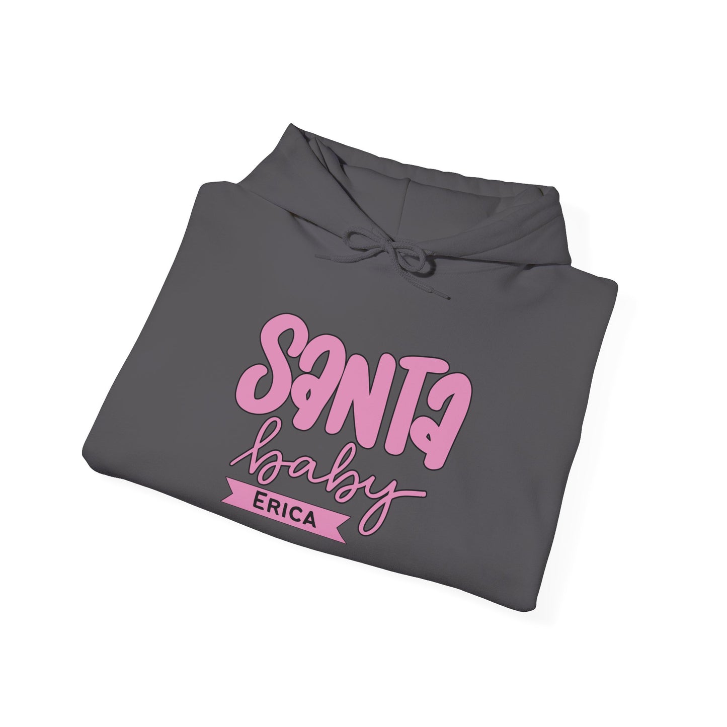 Unisex Heavy Blend Hooded Sweatshirt Santa baby Christmas 2024 with Custom Name