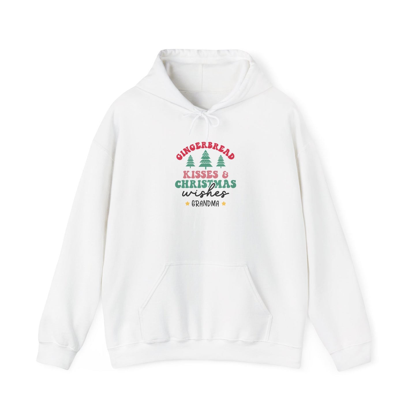 Unisex Heavy Blend Hooded Sweatshirt Kisses & Christmas Wishes Christmas 2024 with Custom Name