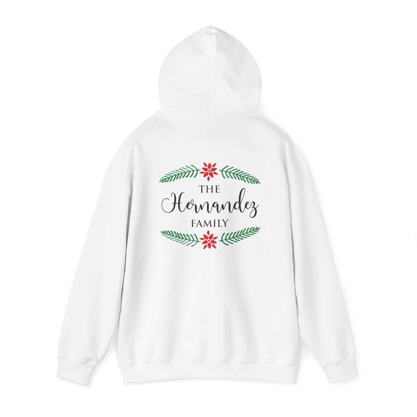 Unisex Heavy Blend Hooded Sweatshirt Christmas Design 2024 - Family with Custom Name