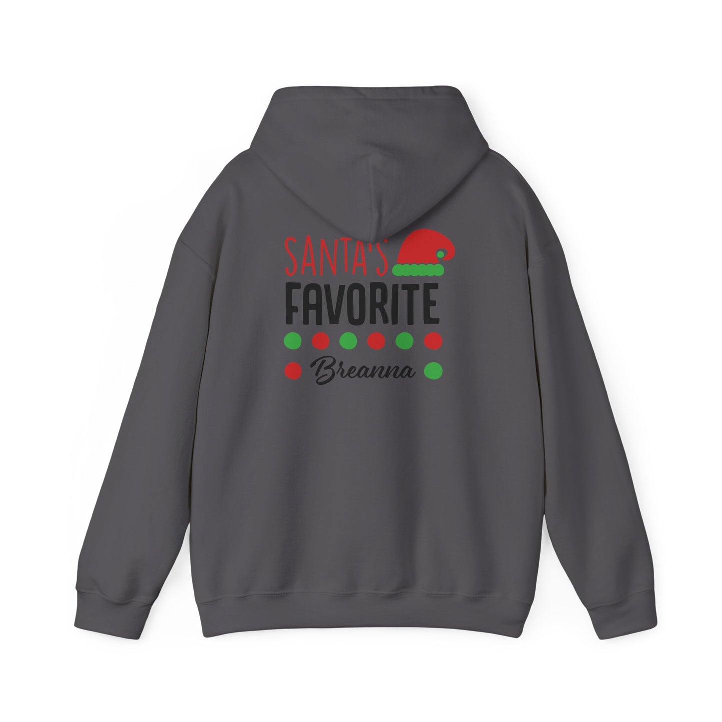 Unisex Heavy Blend Hooded Sweatshirt Christmas Design 2024 - Santa's Favorite with Custom Name