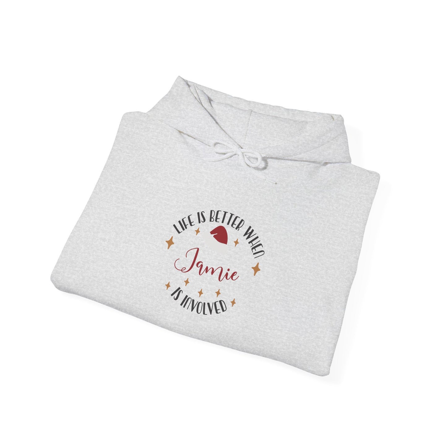 Unisex Heavy Blend Hooded Sweatshirt Christmas Design 2024 - Life Is Better with Custom Name