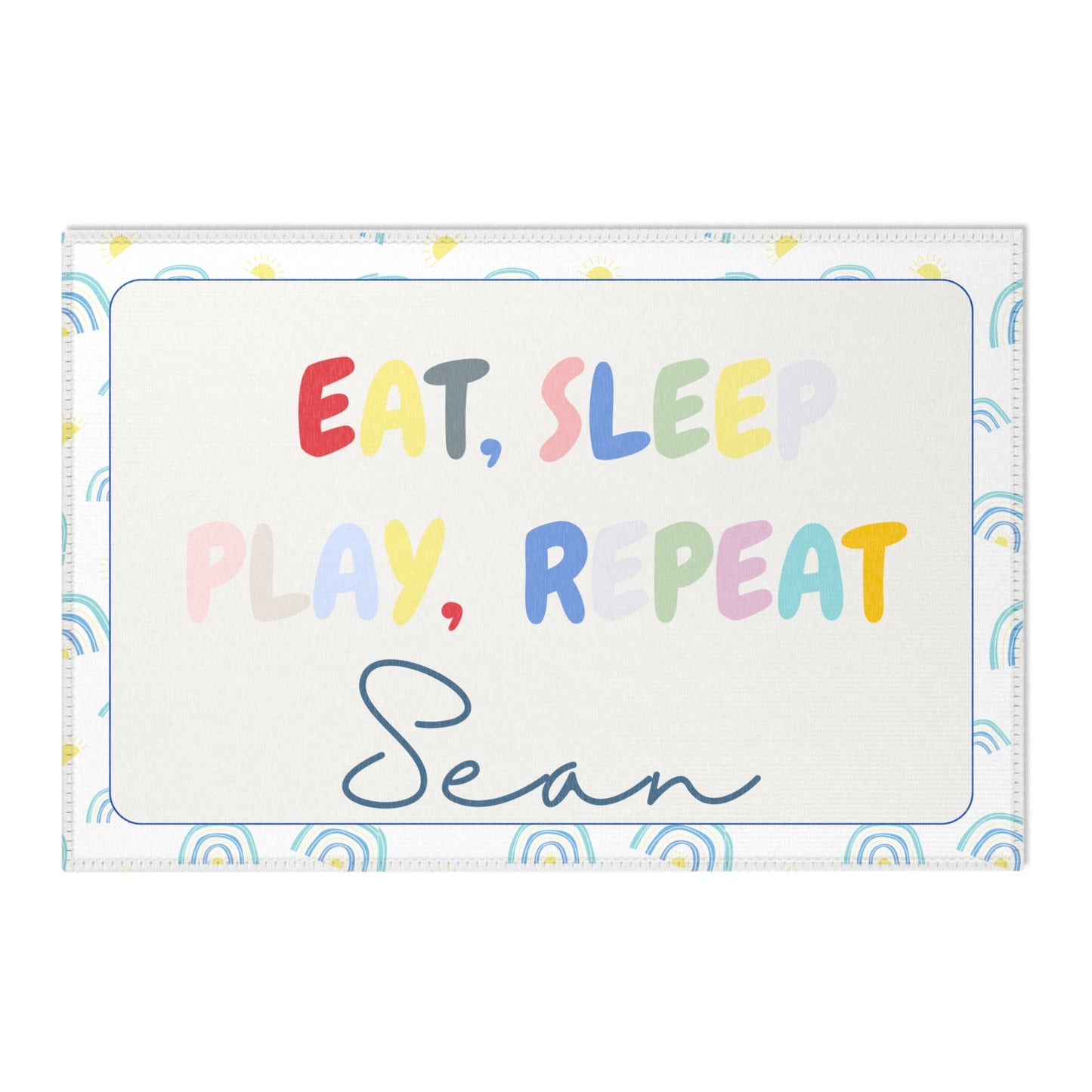 Area Rugs -  Playroom Quotes Personalized Area Mats