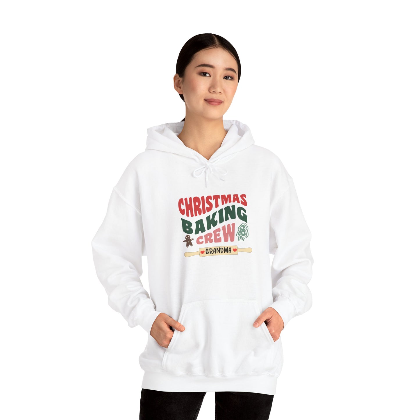 Unisex Heavy Blend Hooded Sweatshirt Christmas Baking Crew Christmas 2024 with Custom Name