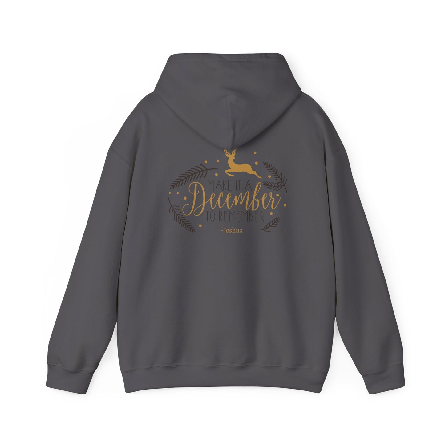 Unisex Heavy Blend Hooded Sweatshirt Christmas Design 2024 - December to Remember with Custom Name