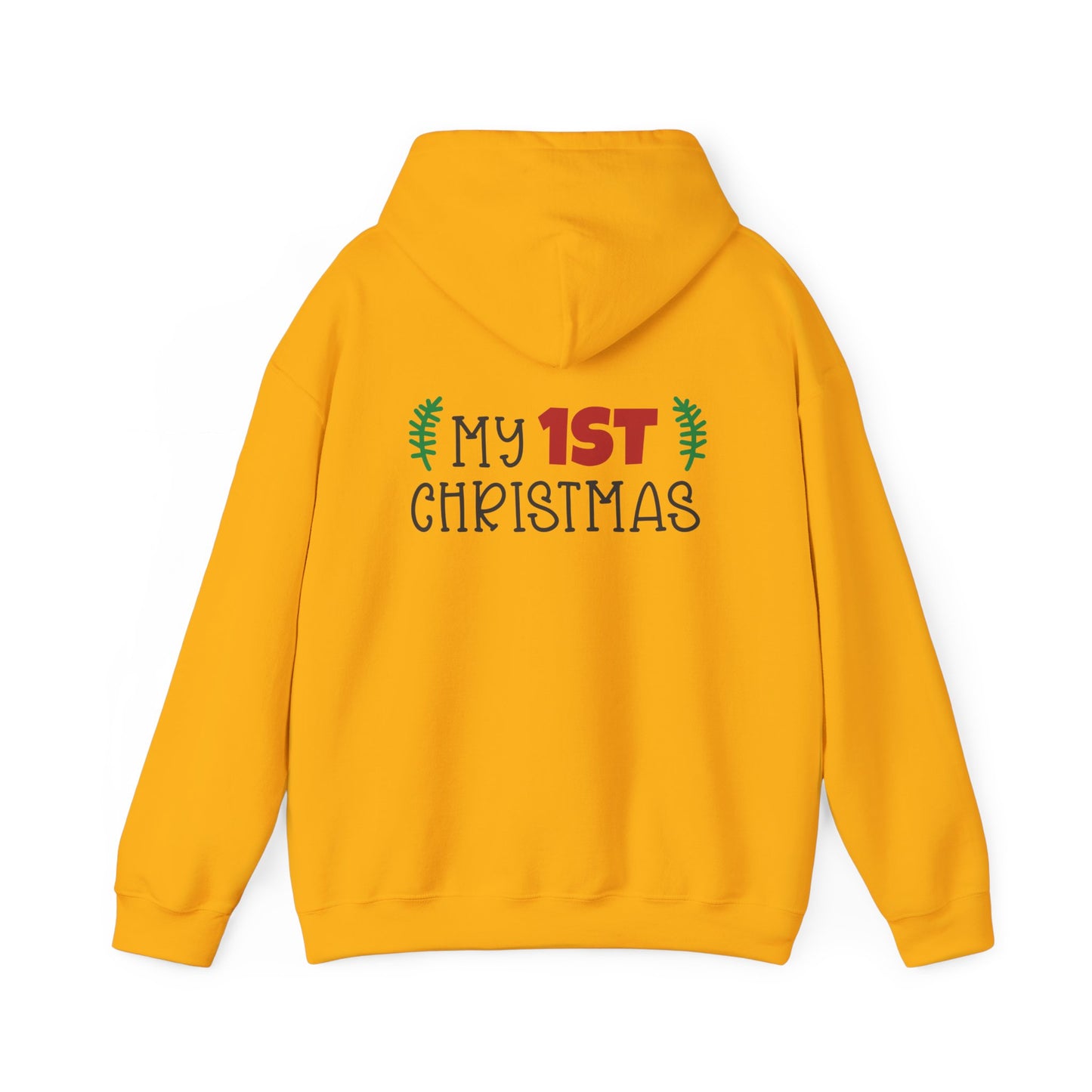 Unisex Heavy Blend Hooded Sweatshirt Christmas Design 2024 - My # Christmas 1 with Custom Name