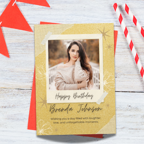 Birthday Card Digital Template 8