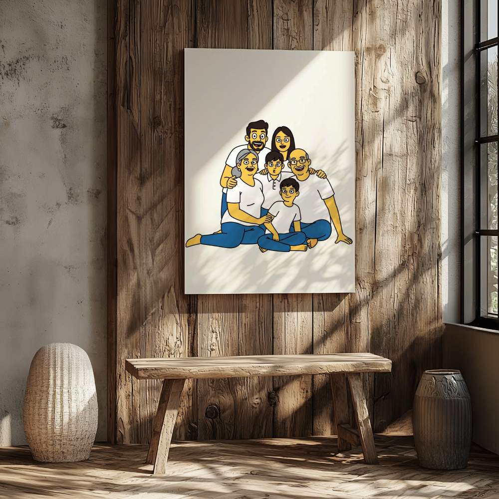CANVAS 24x36 UPLOAD PORTRAIT (Simpsons Style)