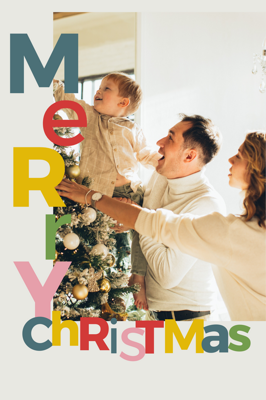 Christmas Card Custom Photo Digital Template 4