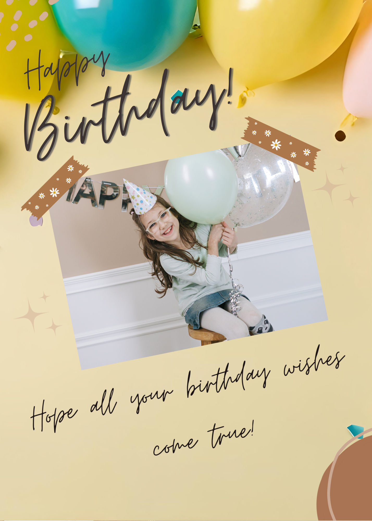 Birthday Card Digital Template 4
