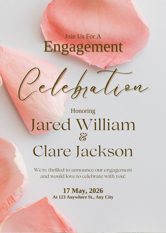 Engagement Invitation Card Digital Template 4