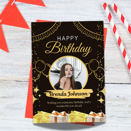 Birthday Card Digital Template 1
