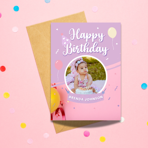Birthday Card Digital Template 7