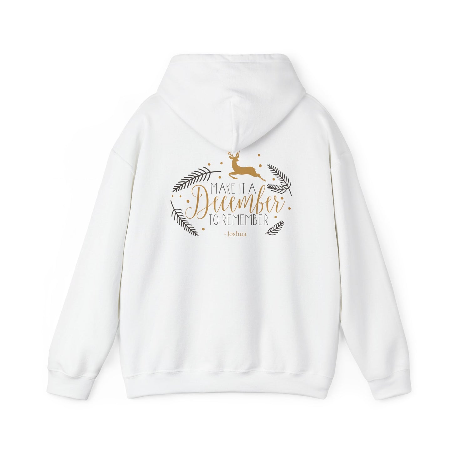 Unisex Heavy Blend Hooded Sweatshirt Christmas Design 2024 - December to Remember with Custom Name