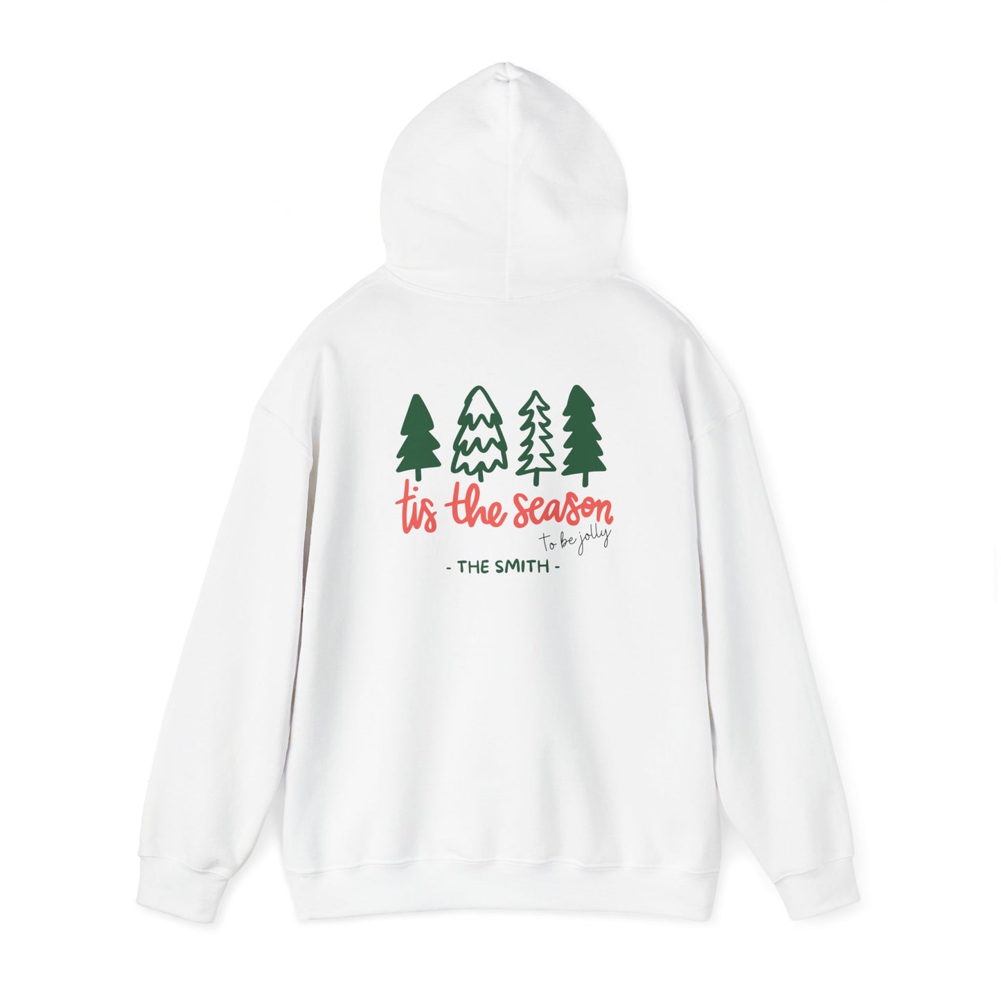 Unisex Heavy Blend Hooded Sweatshirt Tis The Season to be jolly Christmas 2024 with Custom Name