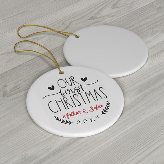 Ceramic Ornament - Our First Christmas