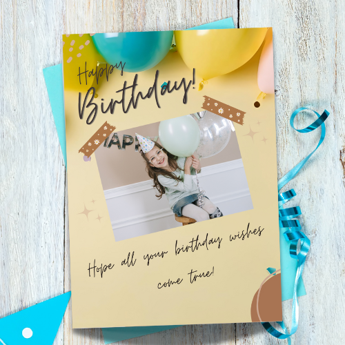 Birthday Card Digital Template 4