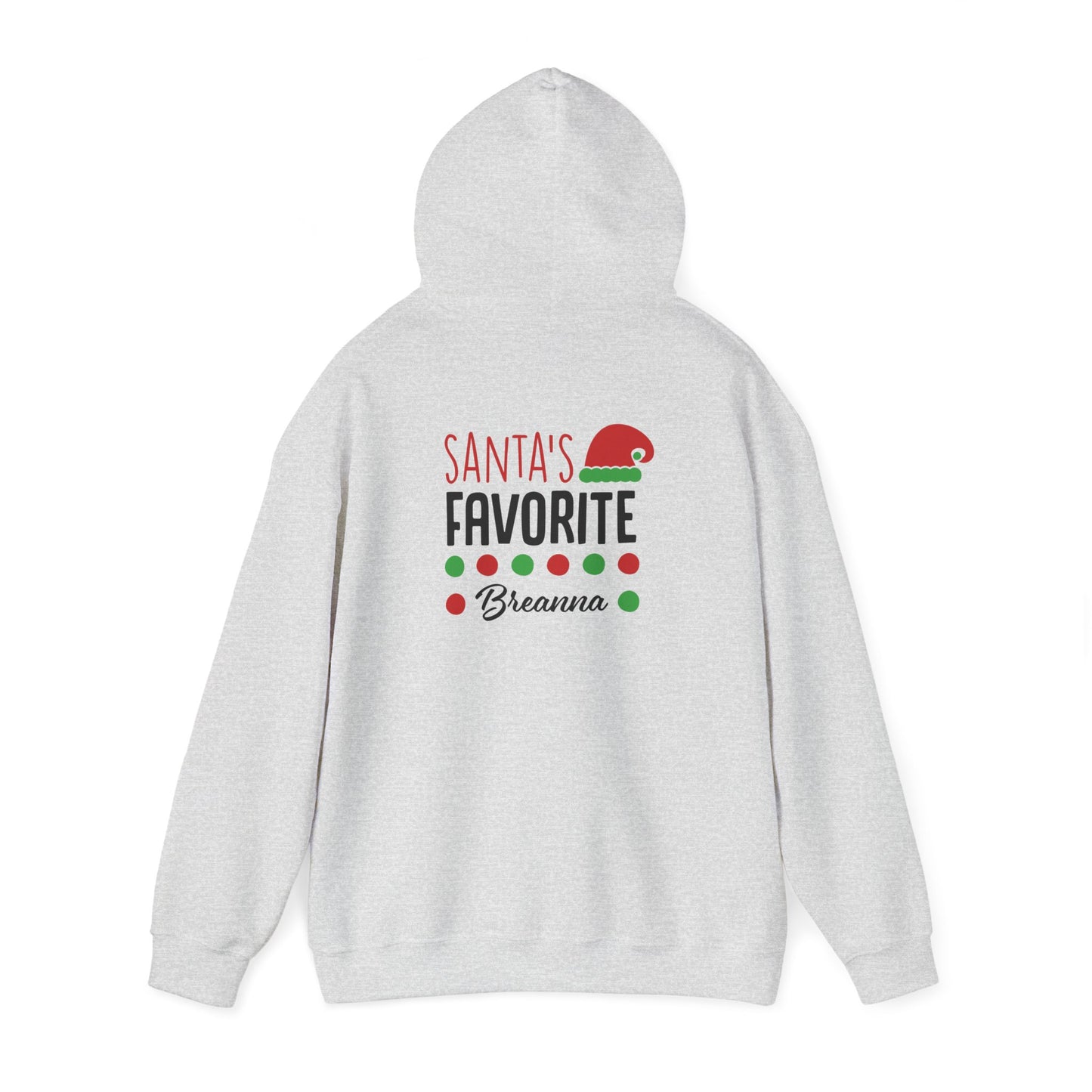 Unisex Heavy Blend Hooded Sweatshirt Christmas Design 2024 - Santa's Favorite with Custom Name