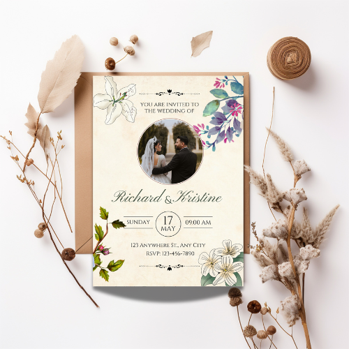 Wedding Invitation Card Digital Template 7
