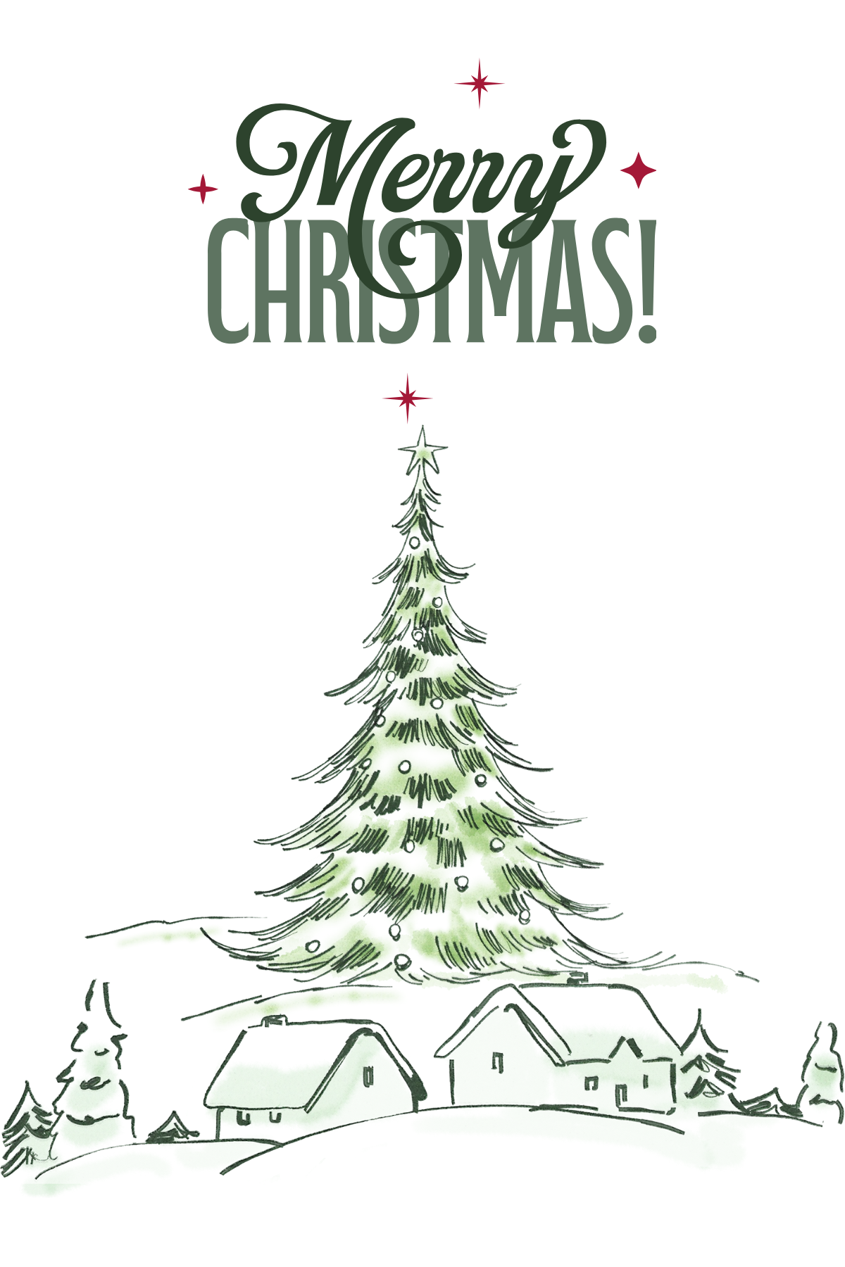 Christmas Card Digital Template 5