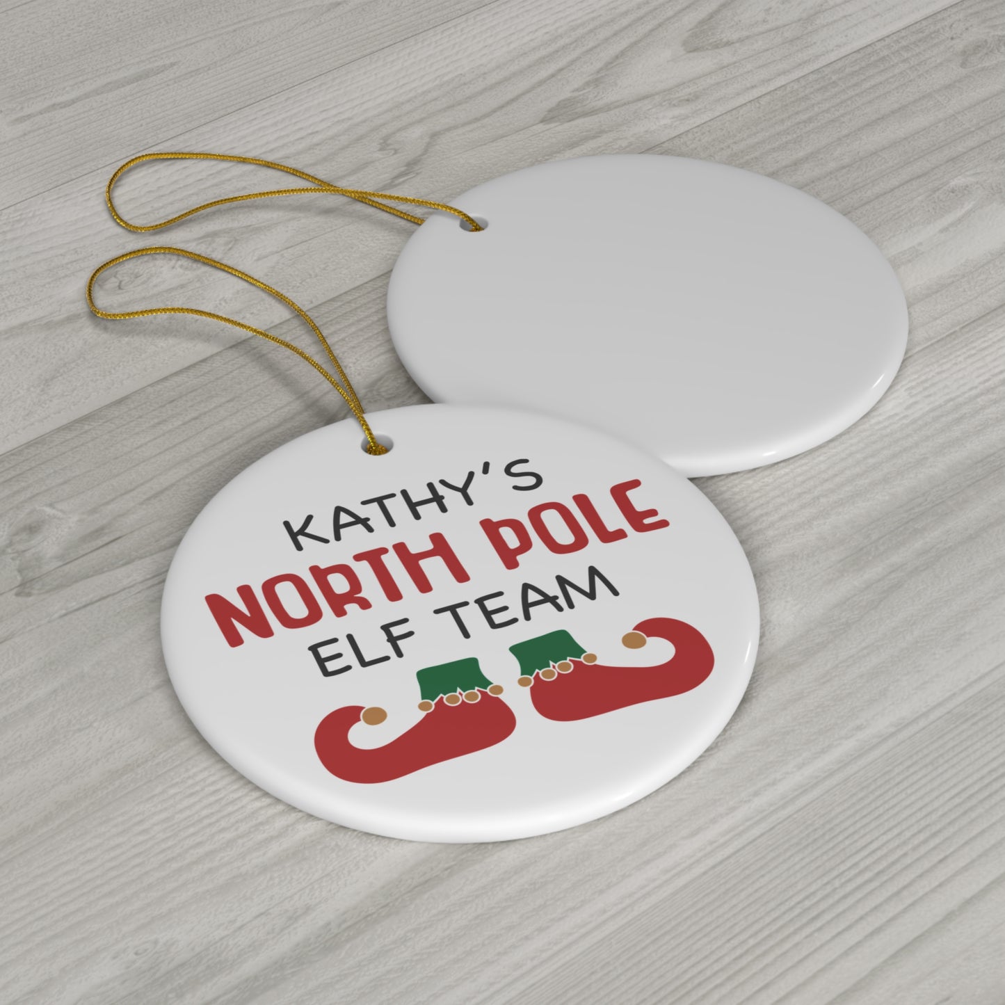 Ceramic Ornament - North Pole Elf Team