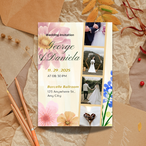 Wedding Invitation Card Digital Template 4