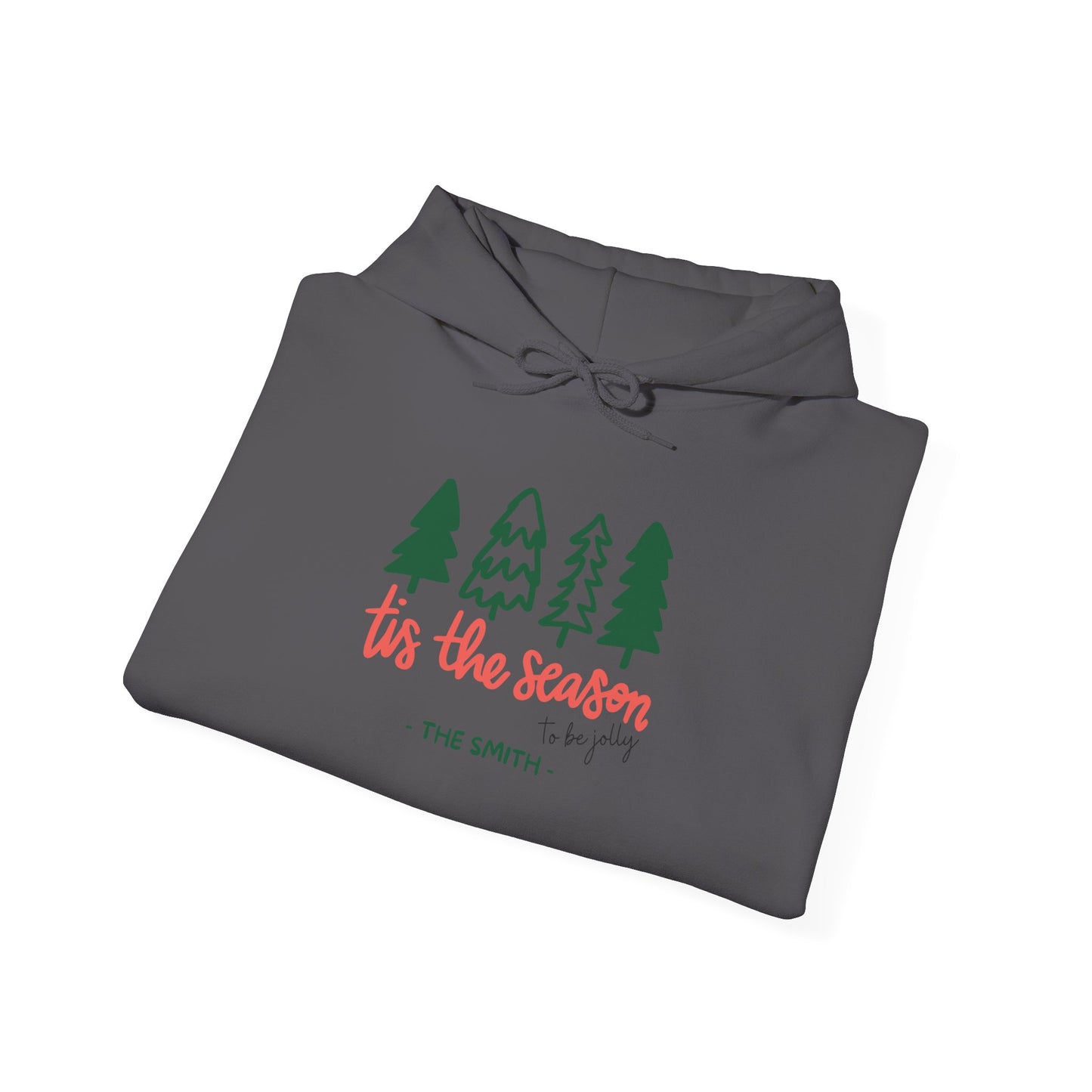 Unisex Heavy Blend Hooded Sweatshirt Tis The Season to be jolly Christmas 2024 with Custom Name