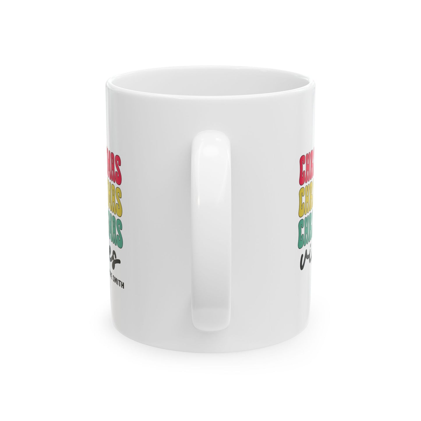 Ceramic Mug (11oz White) - Christmas Vibes Christmas 2024 with Custom Name