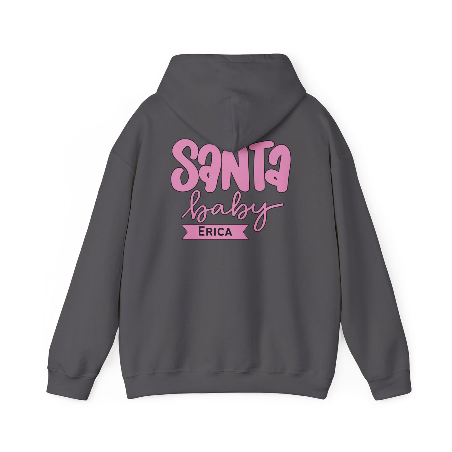 Unisex Heavy Blend Hooded Sweatshirt Santa baby Christmas 2024 with Custom Name