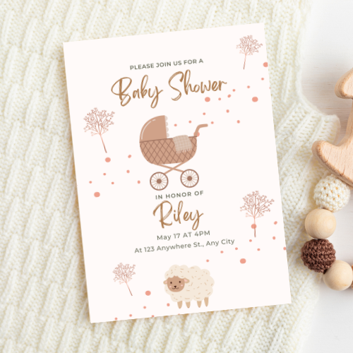 Baby Shower Invitation Card Digital Template 10