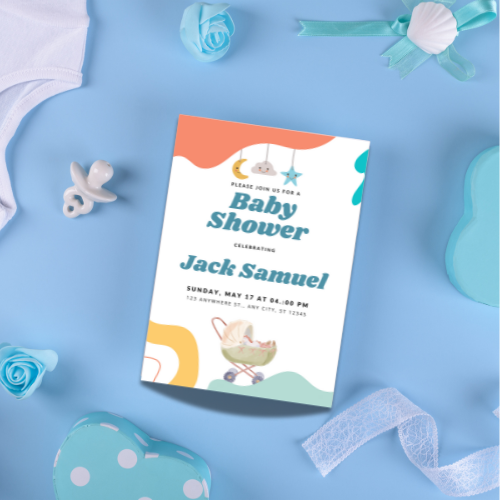 Baby Shower Invitation Card Digital Template 6