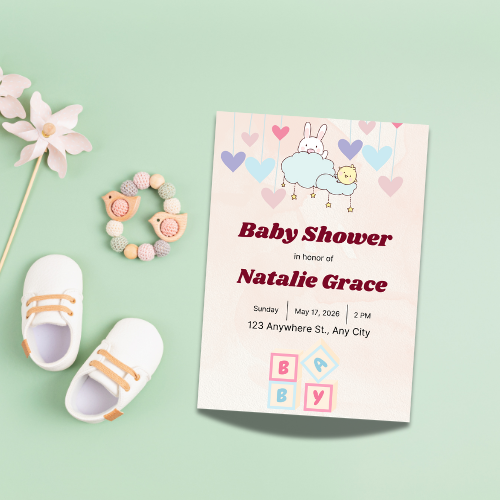 Baby Shower Invitation Card Digital Template 9