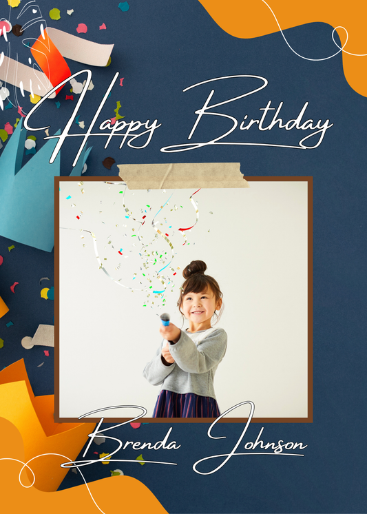 Birthday Card Digital Template 6