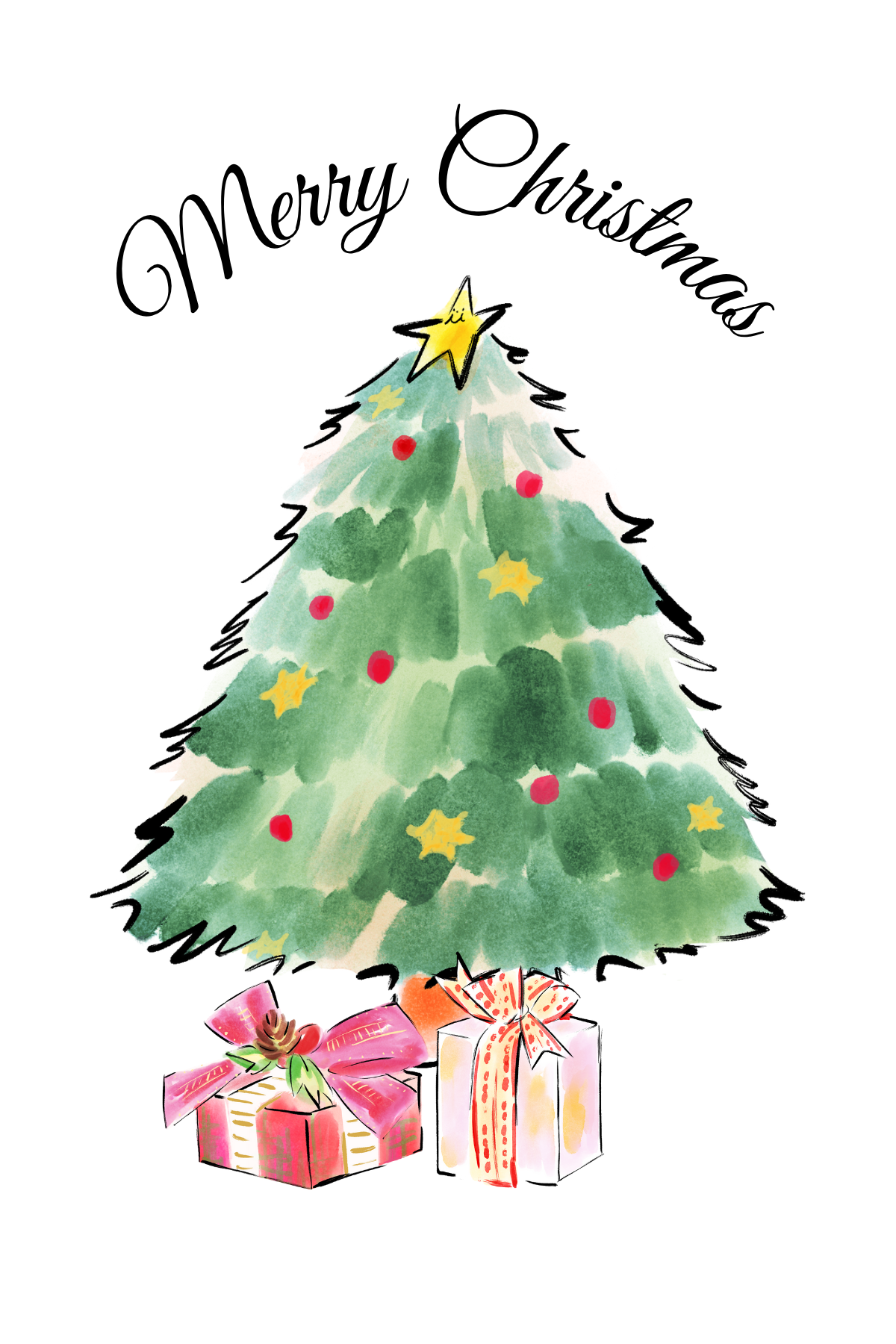 Christmas Card Digital Template 6