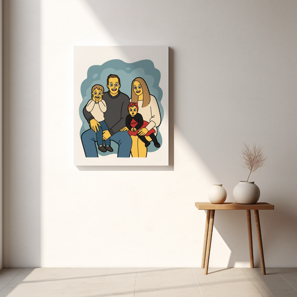 CANVAS 24x36 UPLOAD PORTRAIT (Simpsons Style)