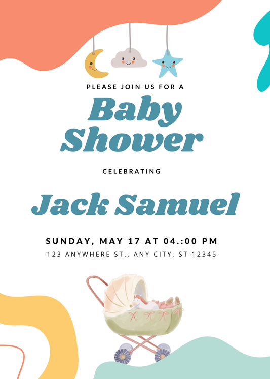 Baby Shower Invitation Card Digital Template 6