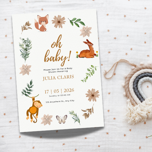 Baby Shower Invitation Card Digital Template 7