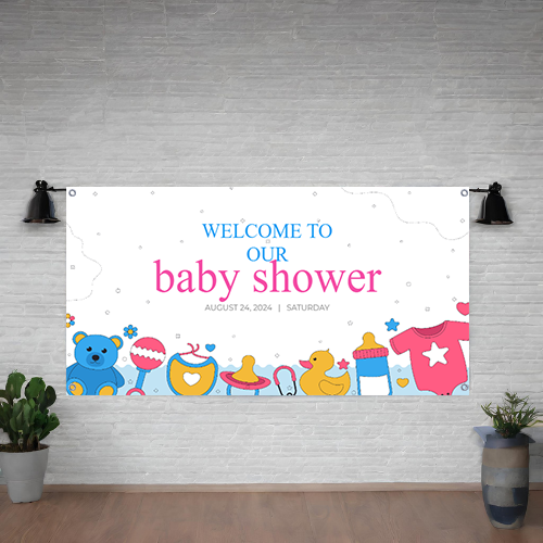 BANNER BABY SHOWER DESIGN #6