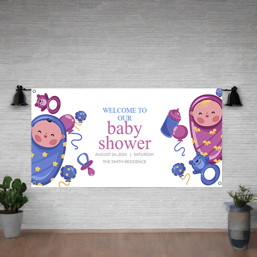 BANNER BABY SHOWER DESIGN #8