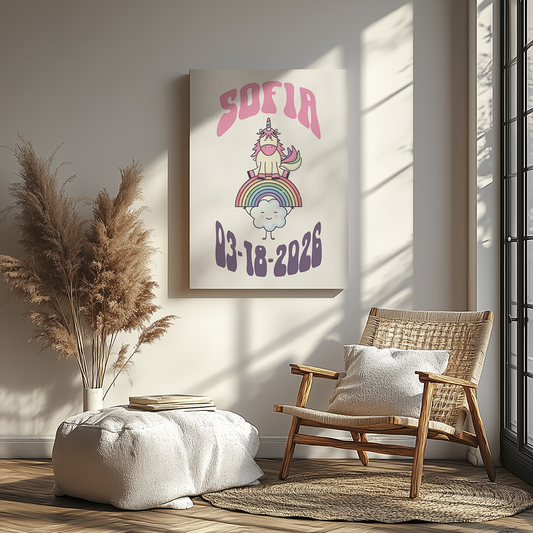 Canvas 24x36 Custom Baby - Warped Text