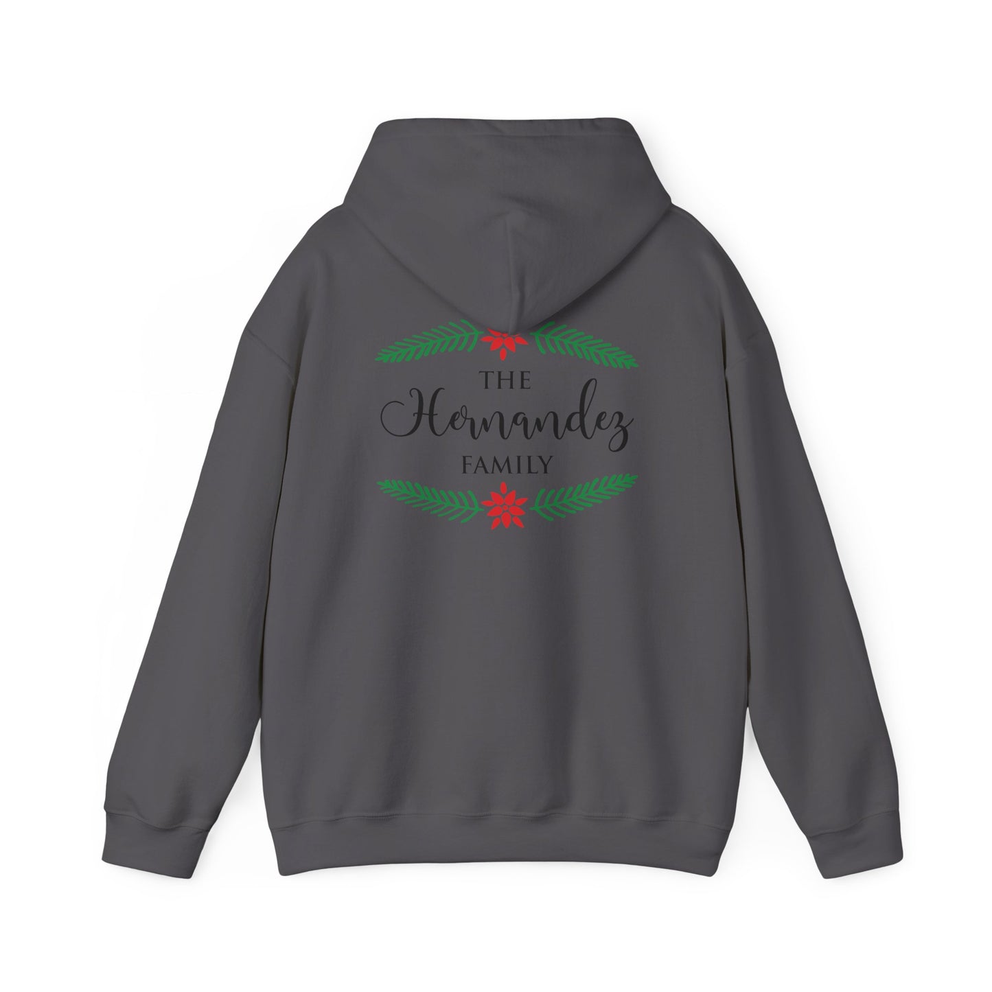 Unisex Heavy Blend Hooded Sweatshirt Christmas Design 2024 - Family with Custom Name