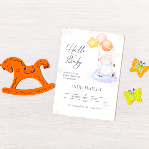 Baby Shower Invitation Card Digital Template 8