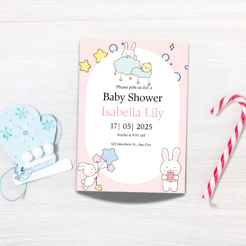 Baby Shower Invitation Card Digital Template 5