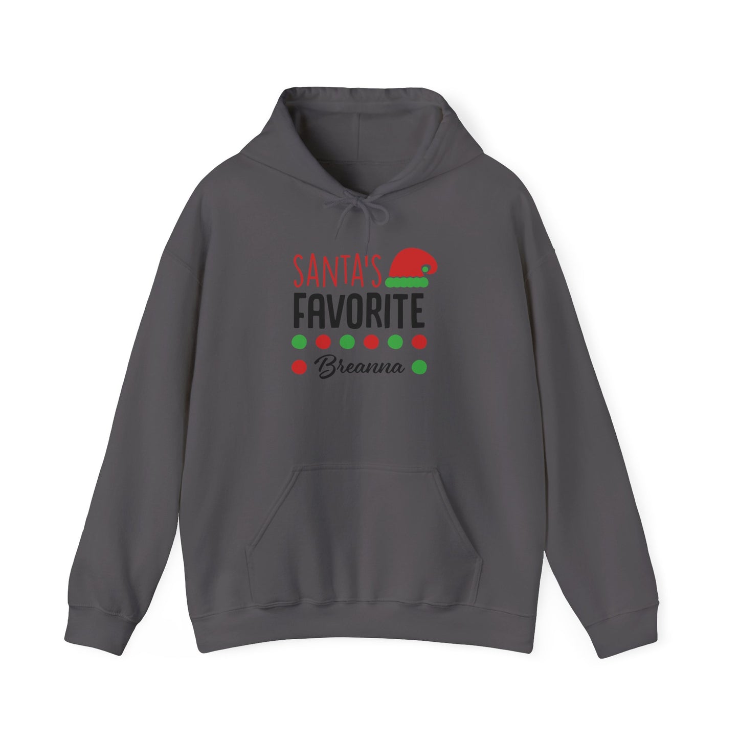 Unisex Heavy Blend Hooded Sweatshirt Christmas Design 2024 - Santa's Favorite with Custom Name